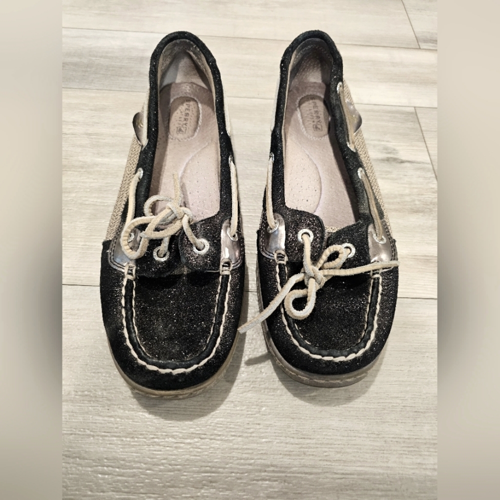 Sperry black & gold flats - Size 8.5M